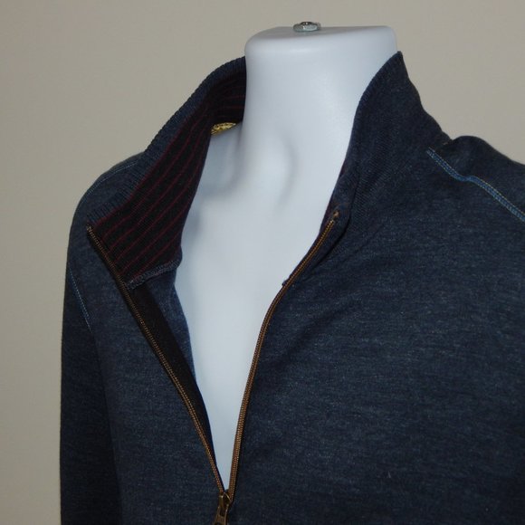 ROBERT GRAHAM ELLIOT PULLOVER Sweater Quarter Zip… - Picture 4 of 9